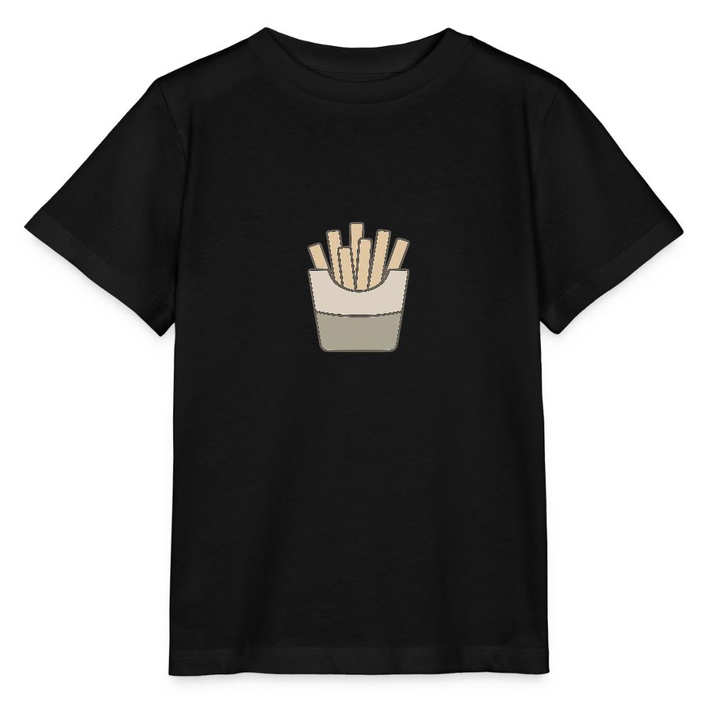 Bio Kinder T-Shirt "Pommes" - Schwarz