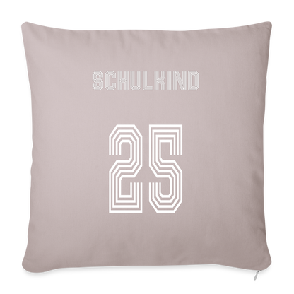 Sofakissen mit Füllung 44 x 44 cm "Schulkind 2025" - helles Taupe