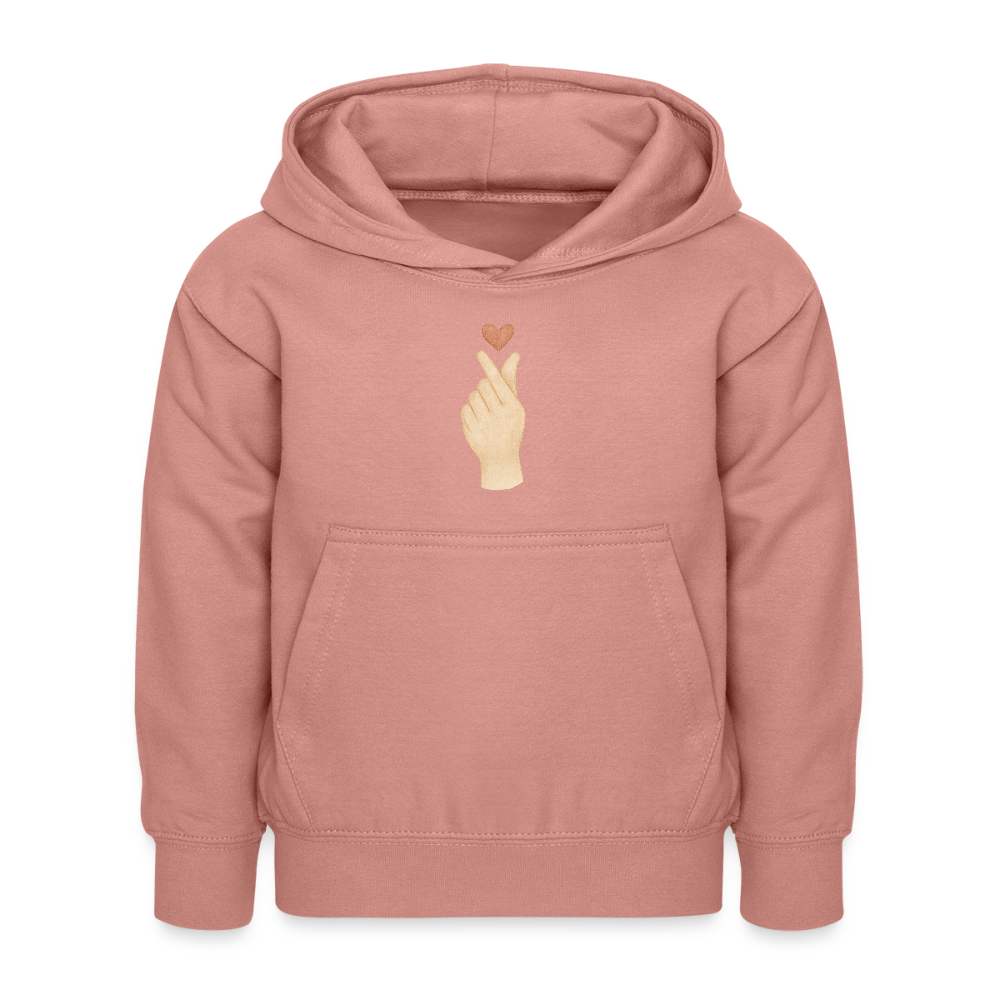 Kinder Kapuzenpullover "Herz" - Altrosa