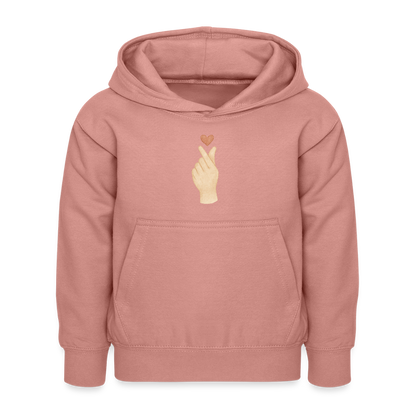 Kinder Kapuzenpullover "Herz" - Altrosa
