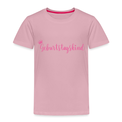 Kinder T-Shirt "Geburtstagskind" - Hellrosa