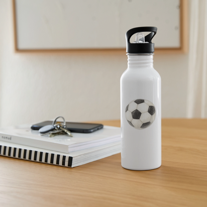 Trinkflasche "Fußball" - Weiß
