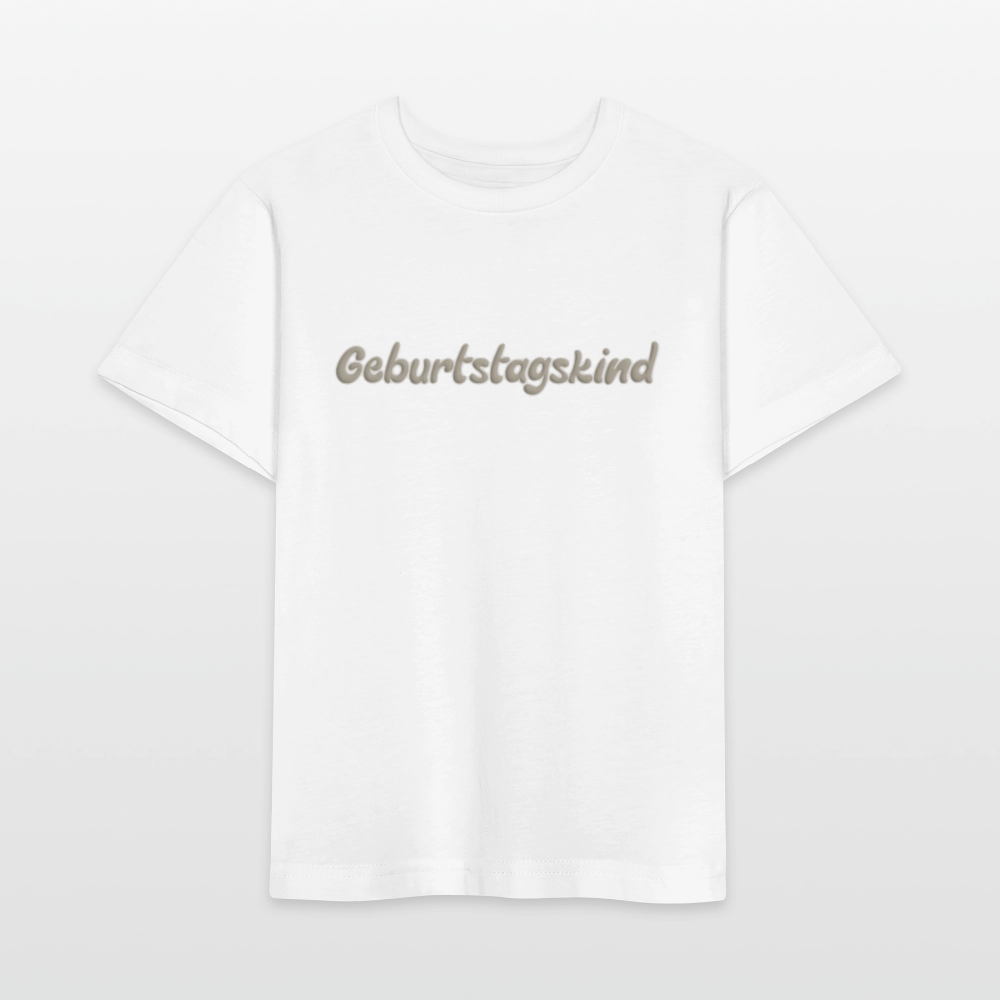 Bio Kinder T-Shirt "Geburtstagskind" - Weiß