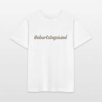 Bio Kinder T-Shirt "Geburtstagskind" - Weiß