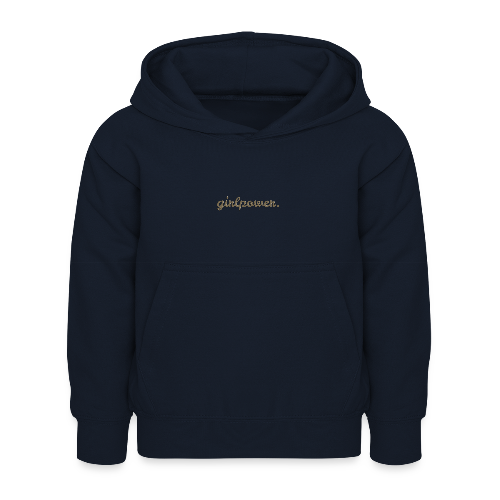 Kinder Kapuzenpullover "girlpower." - Navy