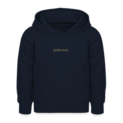 Kinder Kapuzenpullover "girlpower." - Navy