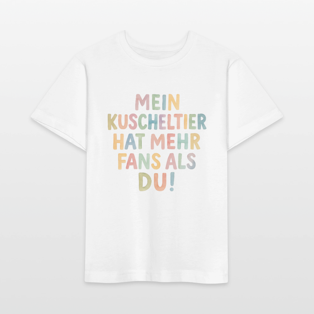 Bio Kinder T-Shirt "Mein Kuscheltier" - Weiß