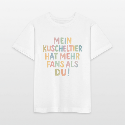 Bio Kinder T-Shirt "Mein Kuscheltier" - Weiß