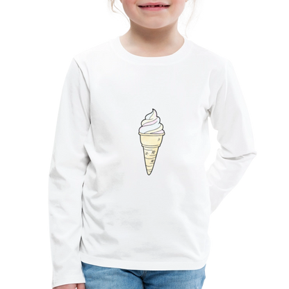 Kinder Langarmshirt "Softeis" - Weiß