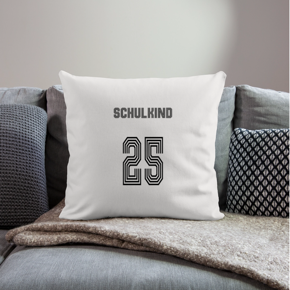 Sofakissen mit Füllung 44 x 44 cm "Schulkind 2025" - Naturweiß 
