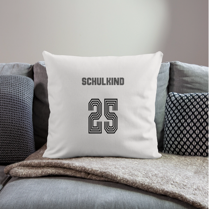 Sofakissen mit Füllung 44 x 44 cm "Schulkind 2025" - Naturweiß 
