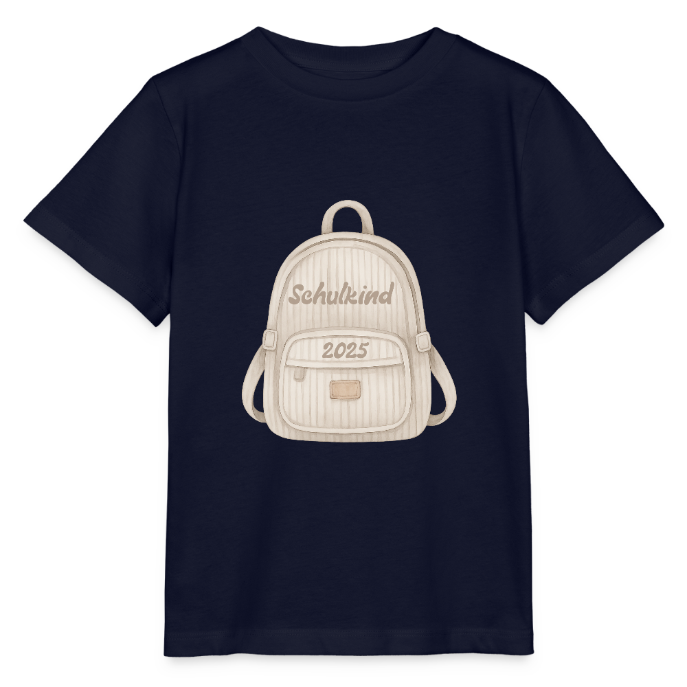 Bio Kinder T-Shirt "Schulkind 2025" - Navy