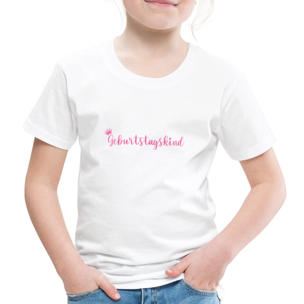 Kinder T-Shirt "Geburtstagskind" - Weiß