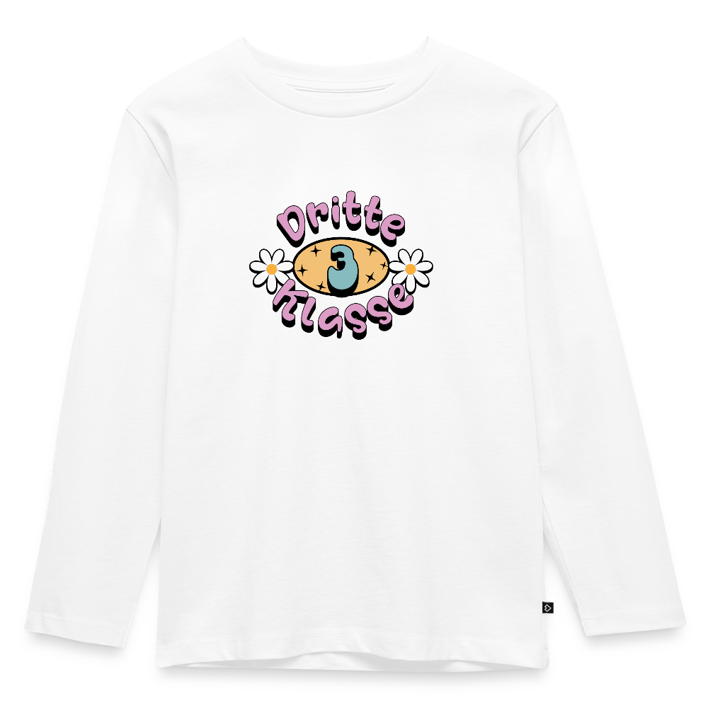 Kinder Langarmshirt "Dritte Klasse" - Weiß