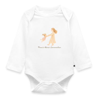 Bio Baby Langarm-Body "kleiner Sonnenschein" - Weiß