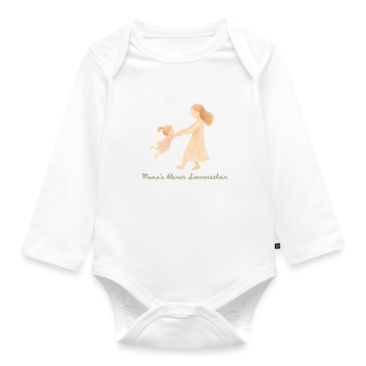 Bio Baby Langarm-Body "kleiner Sonnenschein" - Weiß