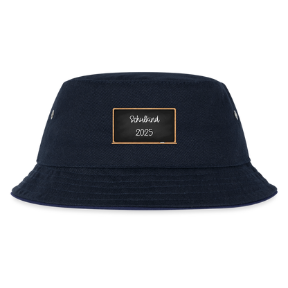 Kinder Anglerhut "Schulkind 2025 Tafel" - navy/navy