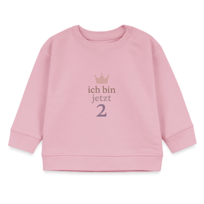 Bio Baby Pullover "ich bin jetzt zwei" - Hellrosa