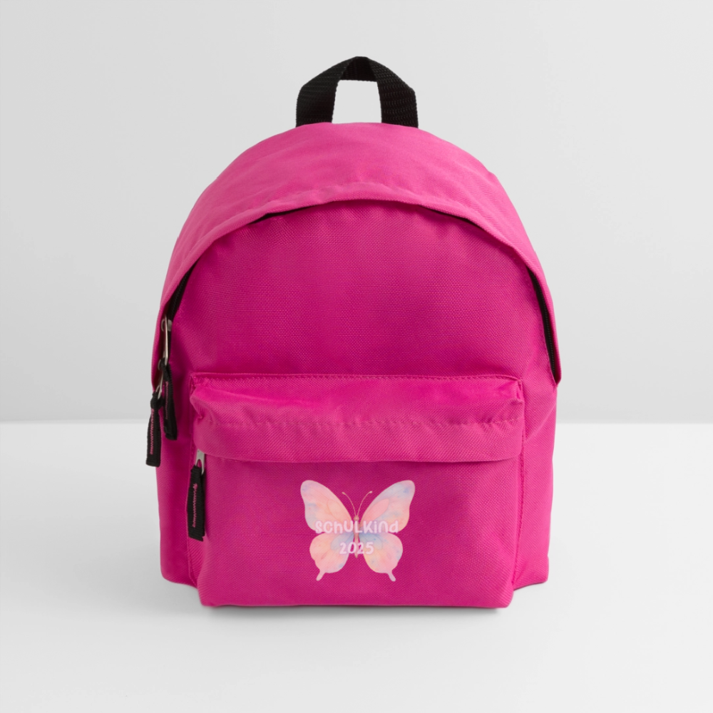 Kinder Rucksack "Schulkind 2025 Schmetterling" - Fuchsia