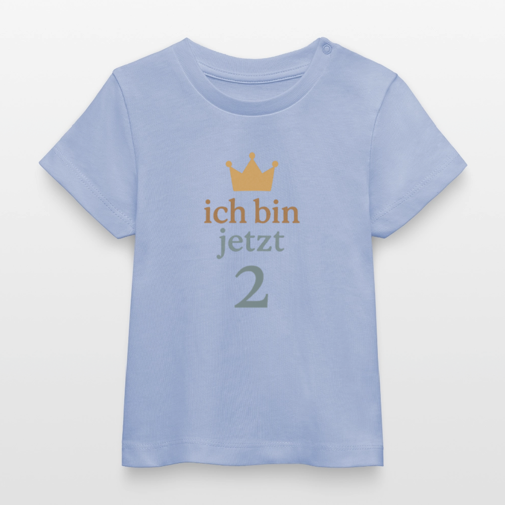 Bio Baby T-Shirt "ich bin jetzt zwei" - Sky