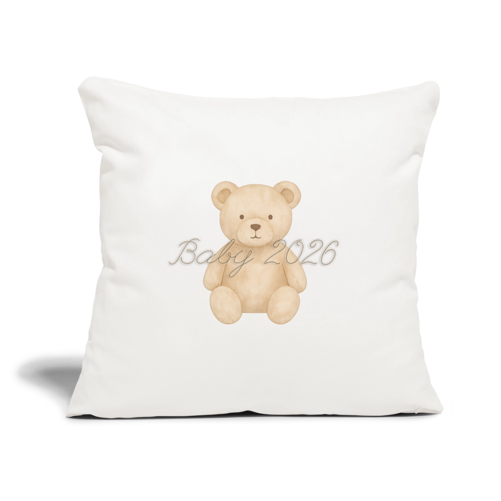 Sofakissen mit Füllung 44 x 44 cm "Baby 2026" - Naturweiß 