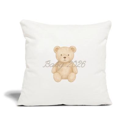 Sofakissen mit Füllung 44 x 44 cm "Baby 2026" - Naturweiß 