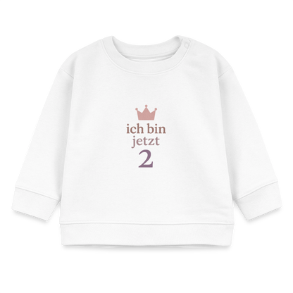 Bio Baby Pullover "ich bin jetzt zwei" - Weiß