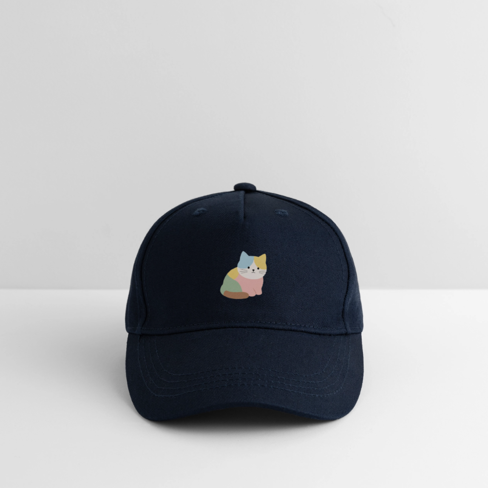 Bio Kinder Kappe "Katze" - Navy