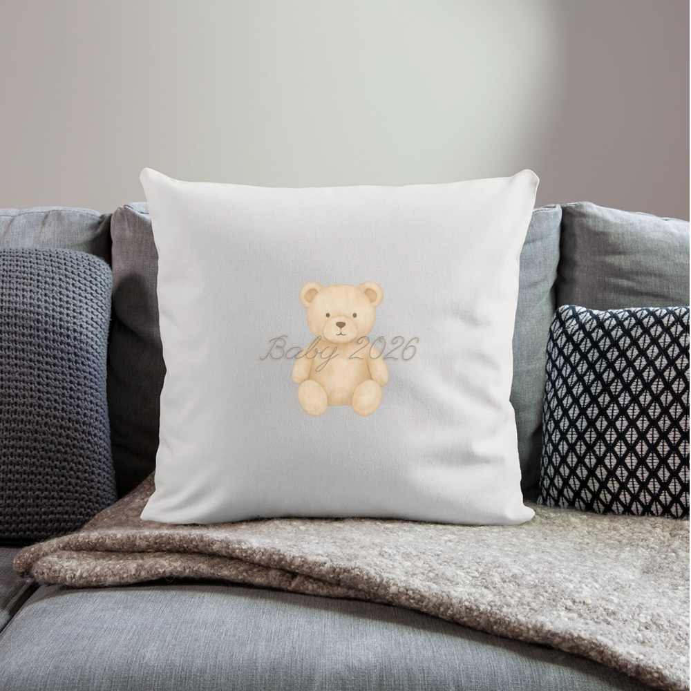 Sofakissen mit Füllung 44 x 44 cm "Baby 2026" - Naturweiß 