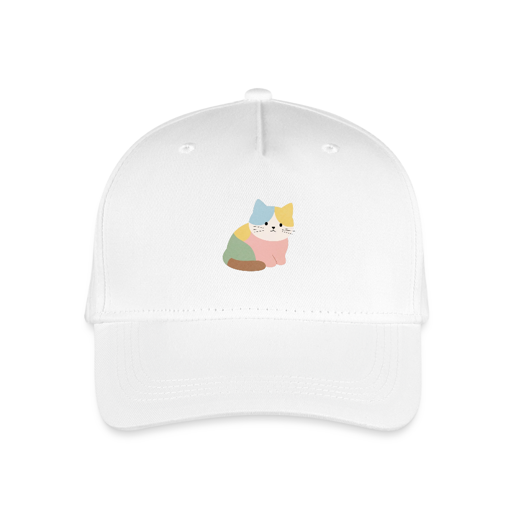 Bio Kinder Kappe "Katze" - Weiß