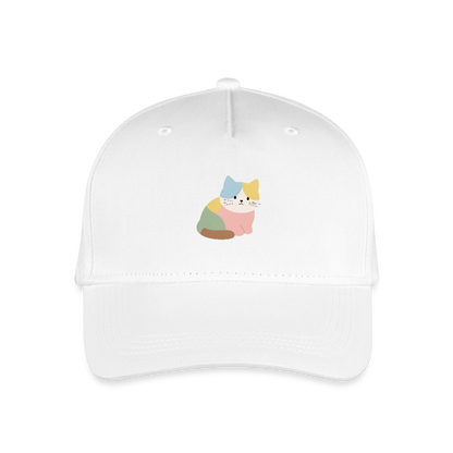 Bio Kinder Kappe "Katze" - Weiß