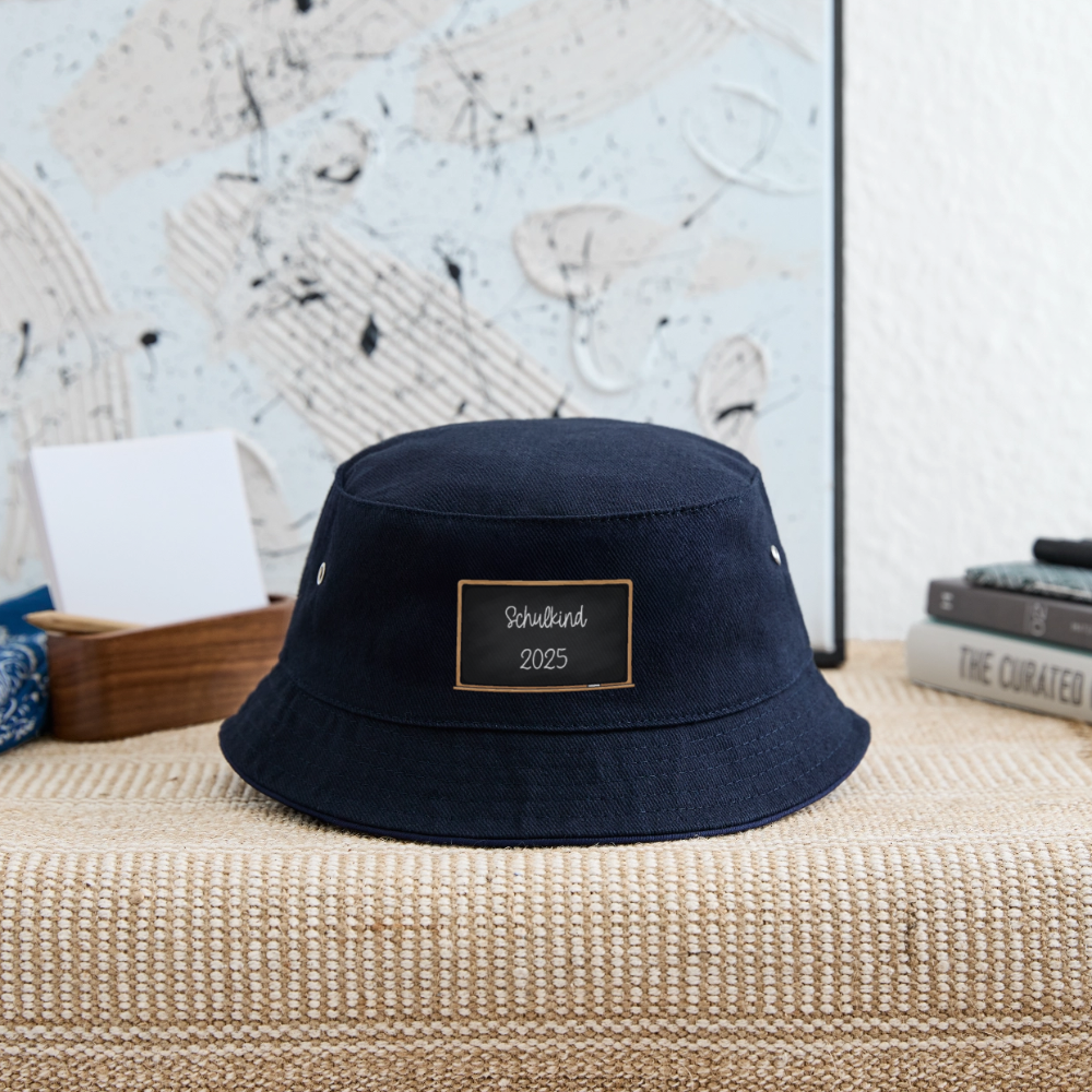 Kinder Anglerhut "Schulkind 2025 Tafel" - navy/navy