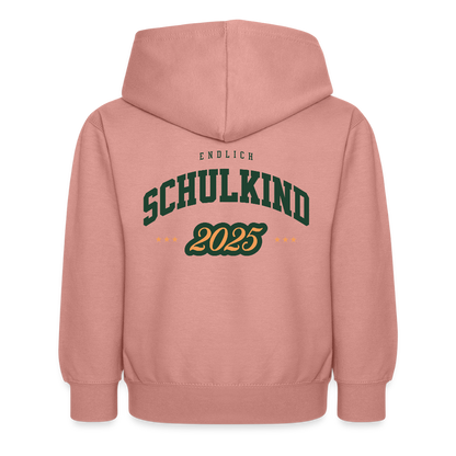 Kinder Kapuzenpullover "Endlich Schulkind 2025" - Altrosa