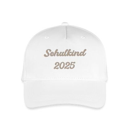 Bio Kinder Kappe "Schulkind 2025" - Weiß